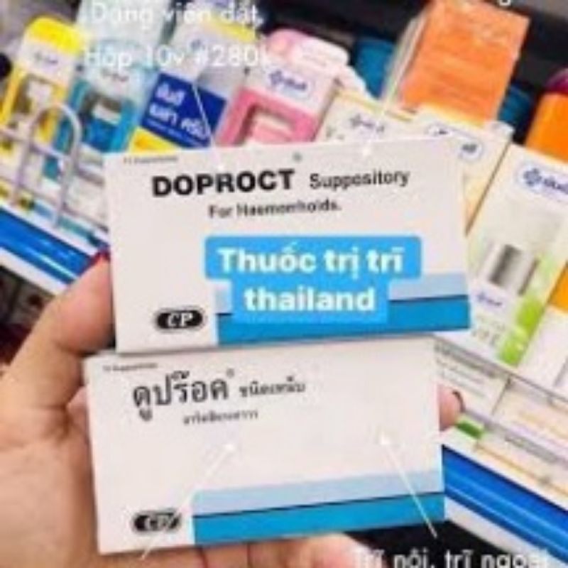 Hộp Trĩ Doproct Thái Lan ( Hộp 10 vien )