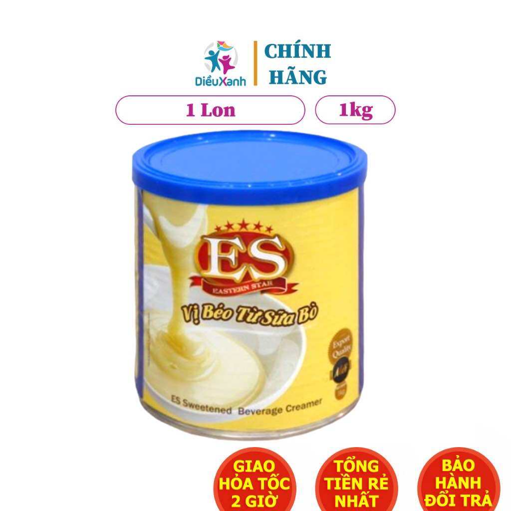01 Lon Sữa đặc có đường ES Creamer 1kg nắp xanh Malaysia date 8 3 2025