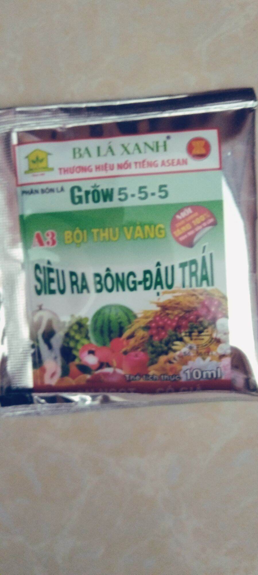 Phân bón lá Grow siêu ra bông đậu trái 10ml.