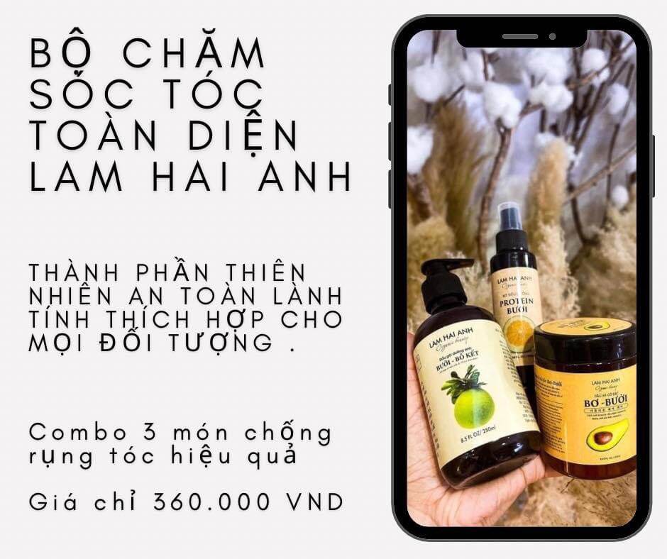 Dầu gội bưởi bồ kết Lâm Hải Anh