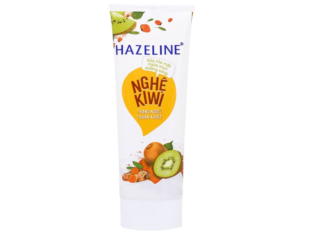 [Hcm]Sữa Rửa Mặt Ngăn Ngừa Mụn Dưỡng Sáng Hazeline Nghệ - Kiwi ( 50G / Tuýp ) - Bách Hoá Chú Hoài