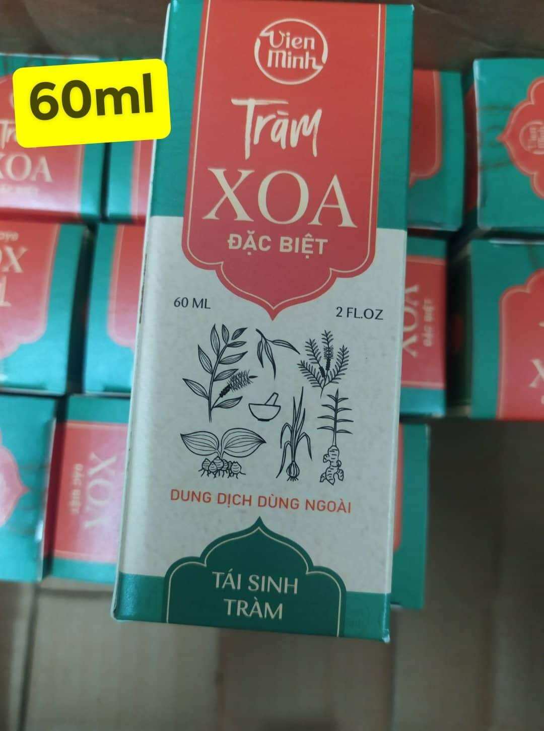 Tràm xoa đặc biệt Viên Minh 60ml mẫu mới có Vòi