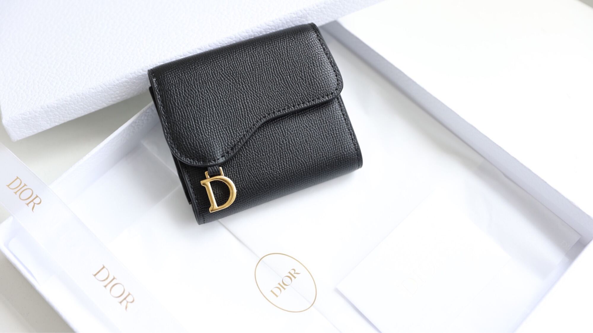 Dior Caro XS Wallet Black Supple Cannage Calfskin  DIOR VN