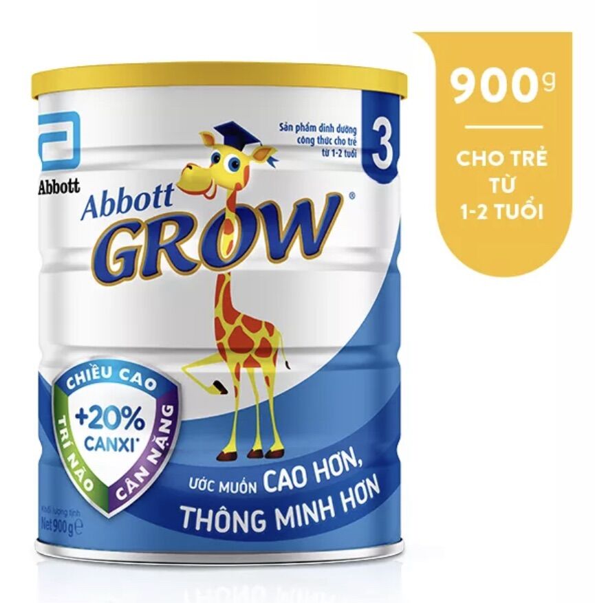 Sữa bột Abbott Grow 3 hương vani 900g