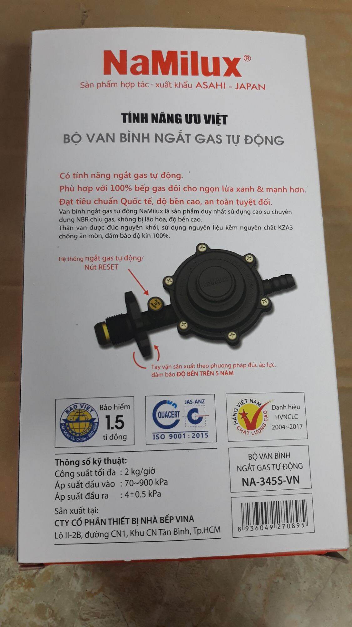 Bộ van và dây bình gas lớn namilux