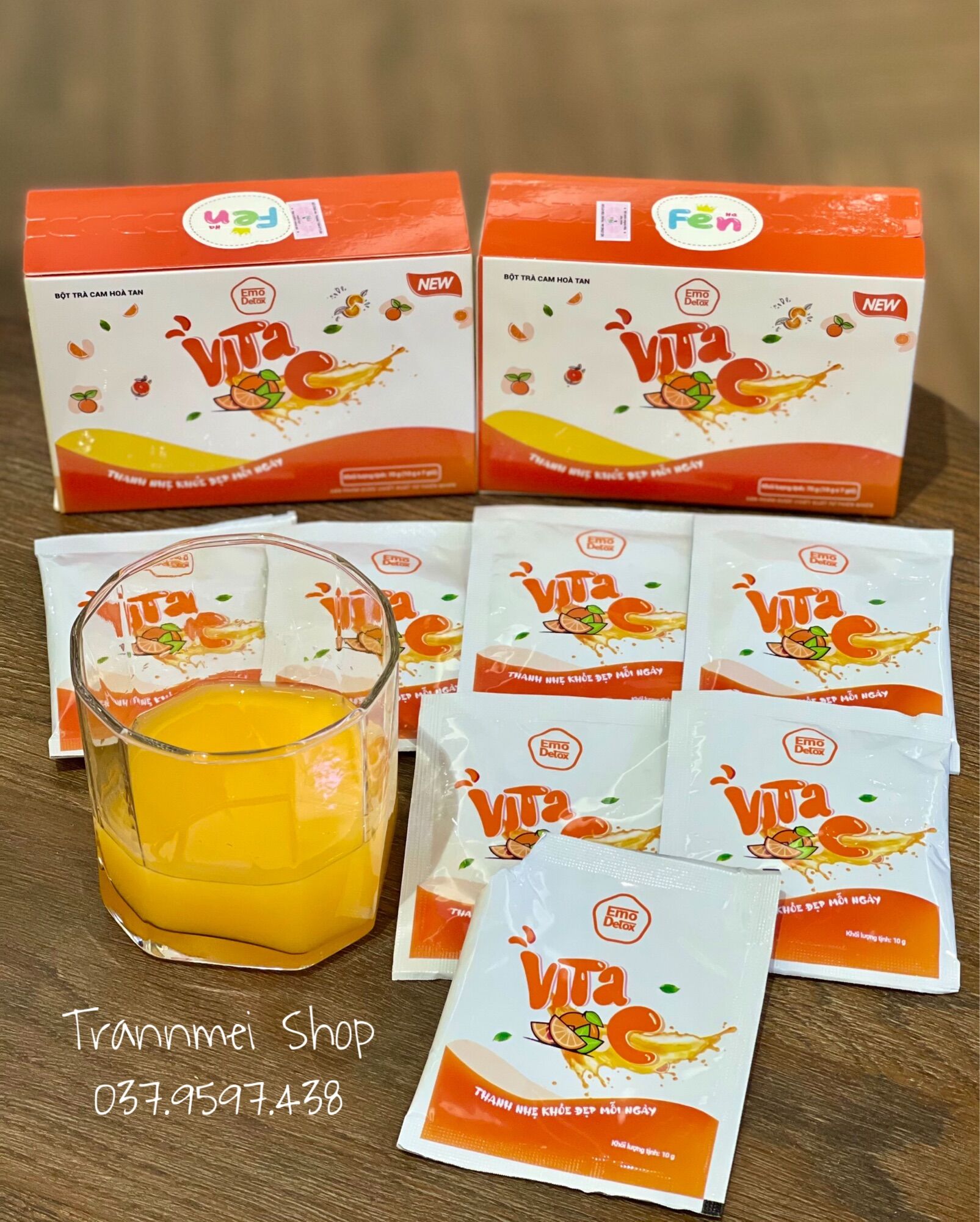 Combo 5 hộp Nước Cam Giảm Cân Emoslim Chính hãng 💯