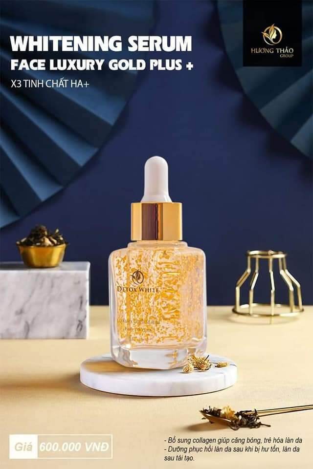 Serum whitening luxury gold plus+ detox white - dưỡng phục hồi da