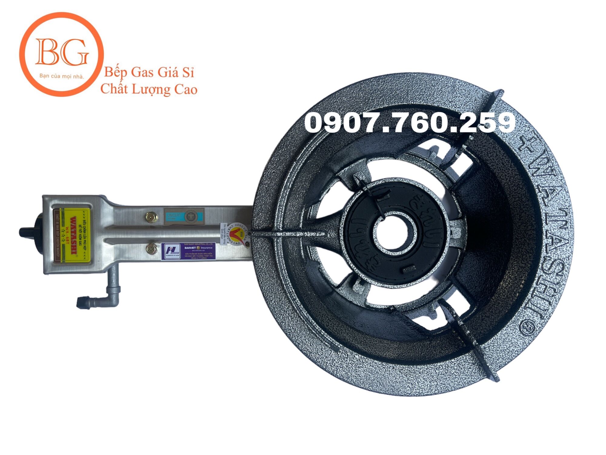 Bếp Khè Công Nghiệp Watashi WA-6BT – Lửa Mạnh, Tiết Kiệm Gas - Dùng Van Cao Áp