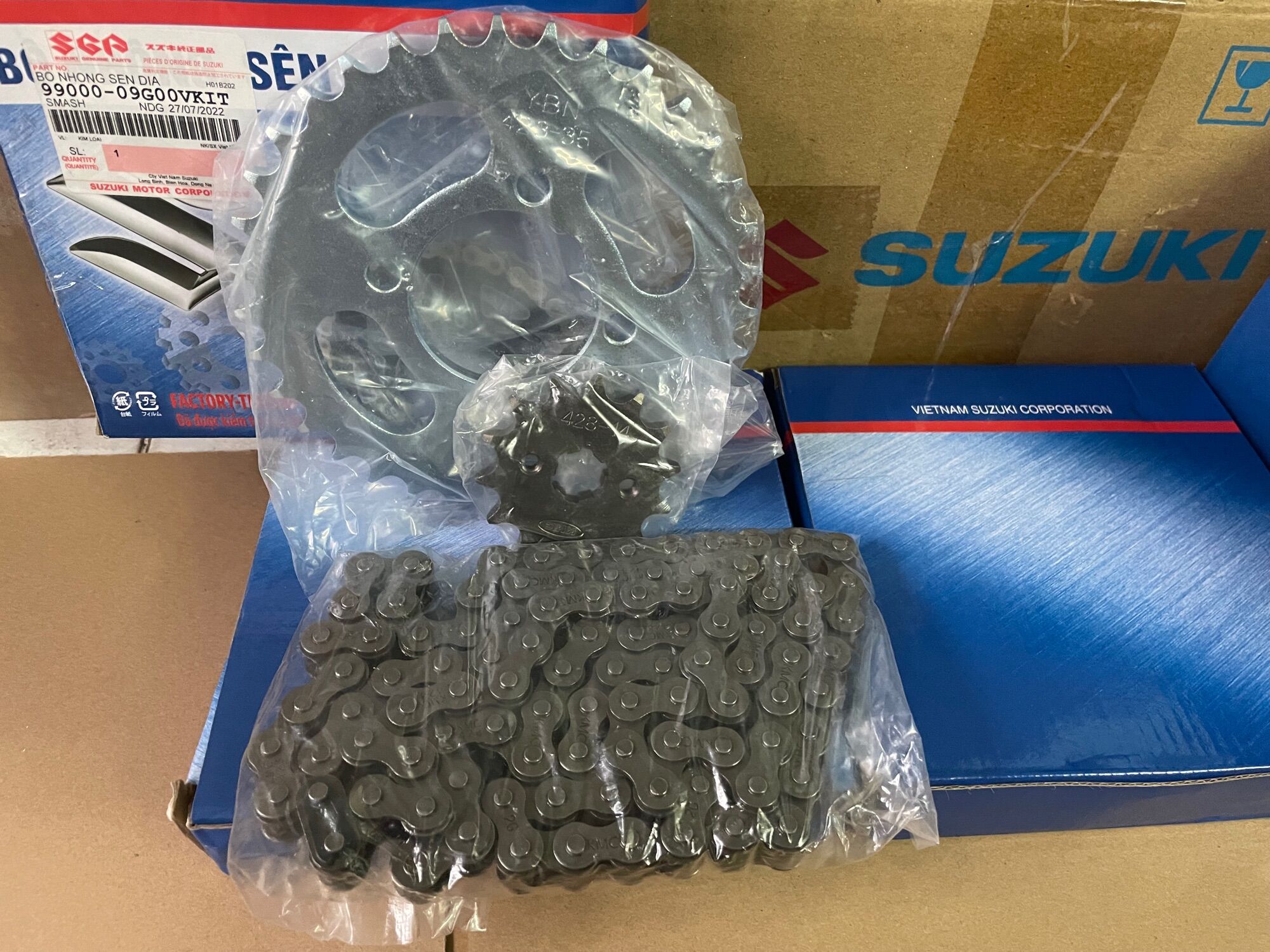 Nhông sên đĩa smash 110 vs viva 110