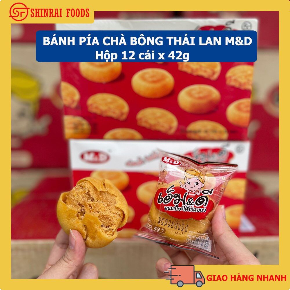 Bánh pía chà bông m&d thái lan- hộp 12 cái* 42gram