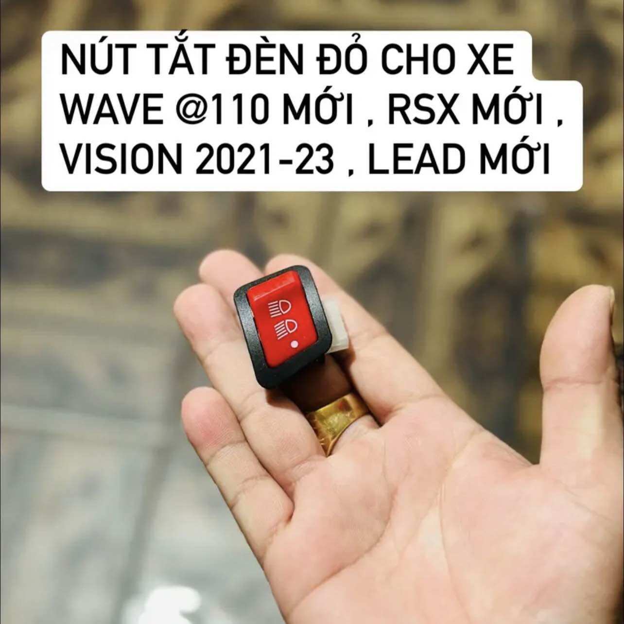 Nút công tắc đỏ honda ab vision wave sh vario winner tắt đèn 3 chế độ