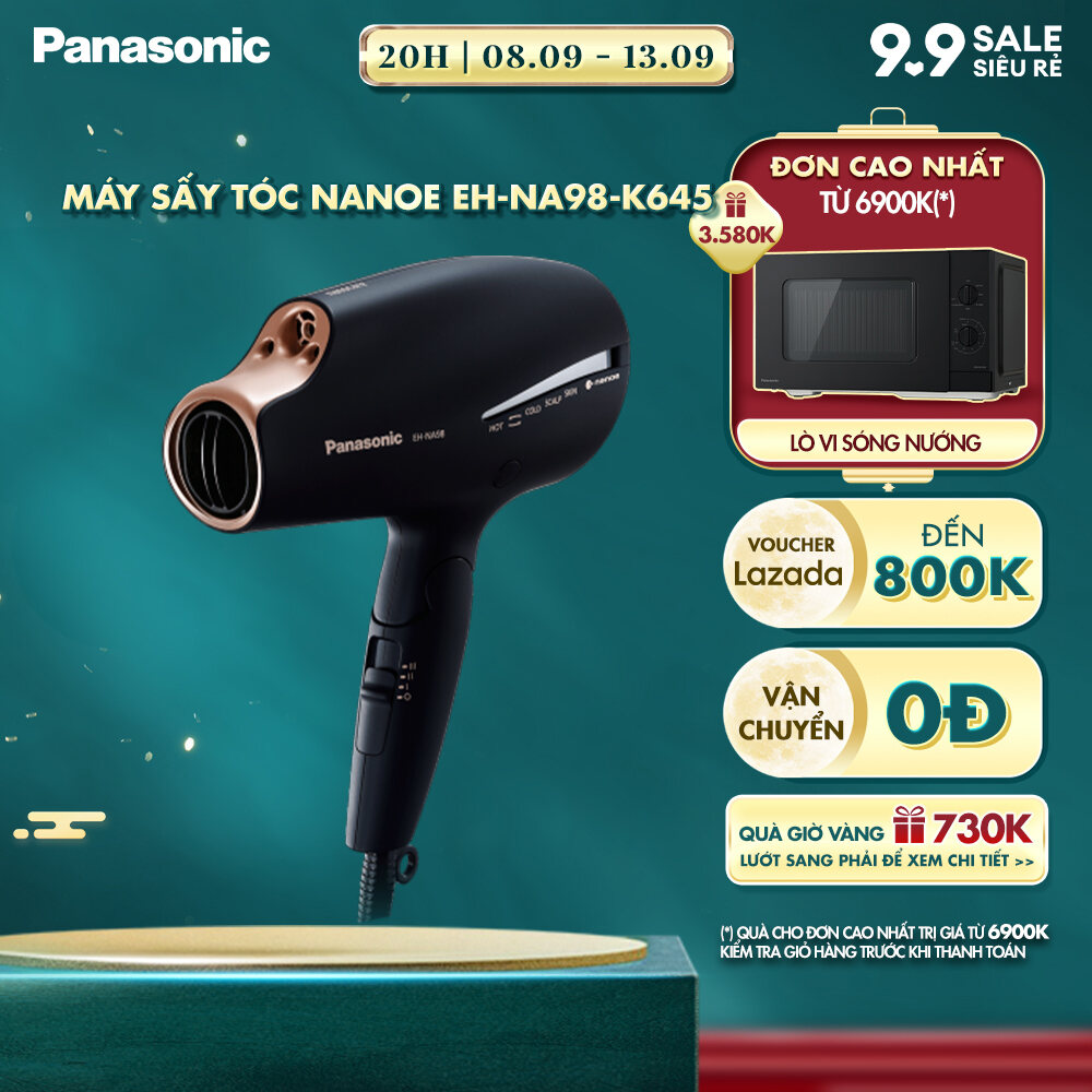 [Duy nhất 8-13.9 voucher Lazada 800K][Trả góp 0%] Máy sấy tóc Nanoe dưỡng ẩm chăm sóc tóc và da đầu 