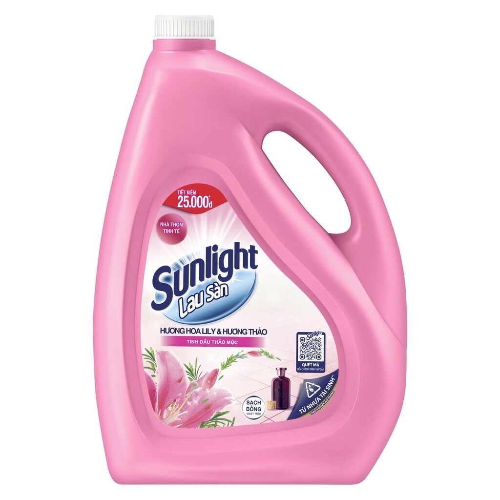 Sunlight lau sàn tinh dầu hoa lily can 3,6l