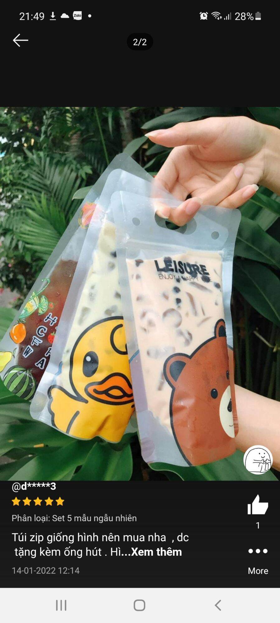 Combo 50 túi zip trà sữa 500ml có in sẵn siêu kute