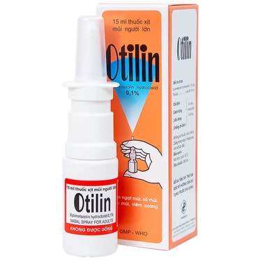Xịt mũi otilin 0.1%giảm nghẹt mũi , sổ mũi ở người lớn chai 15ml