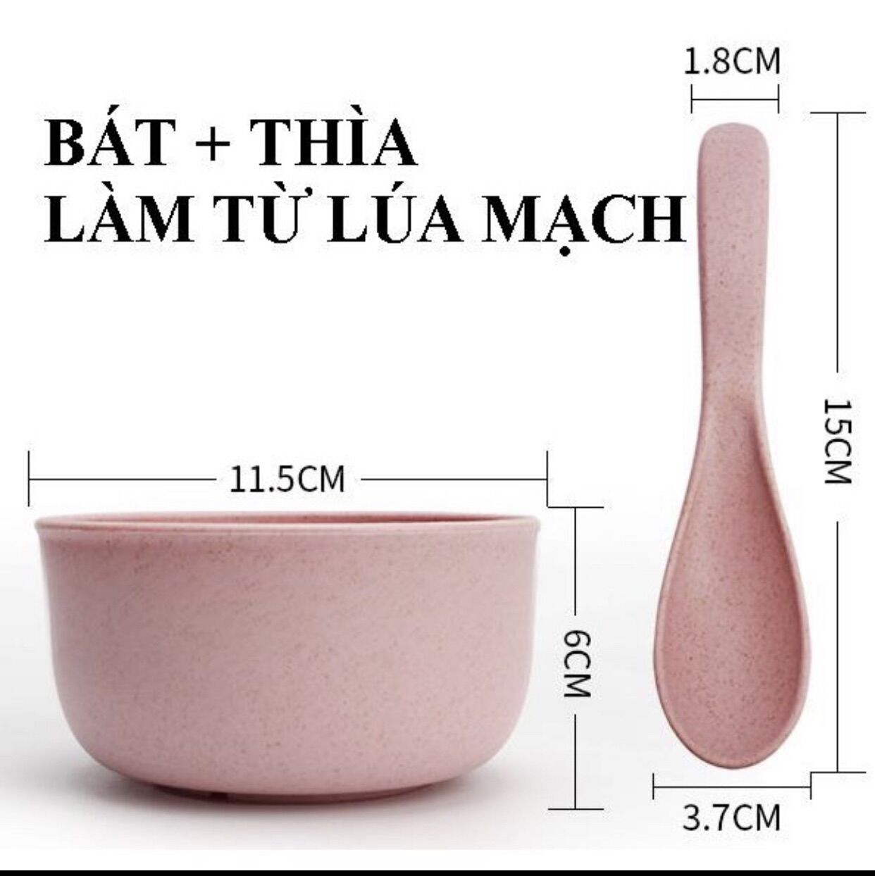 BỘ CHÉN MUỖNG LÀM TỪ LÚA MẠCH thích hợp cho bé ăn dặm