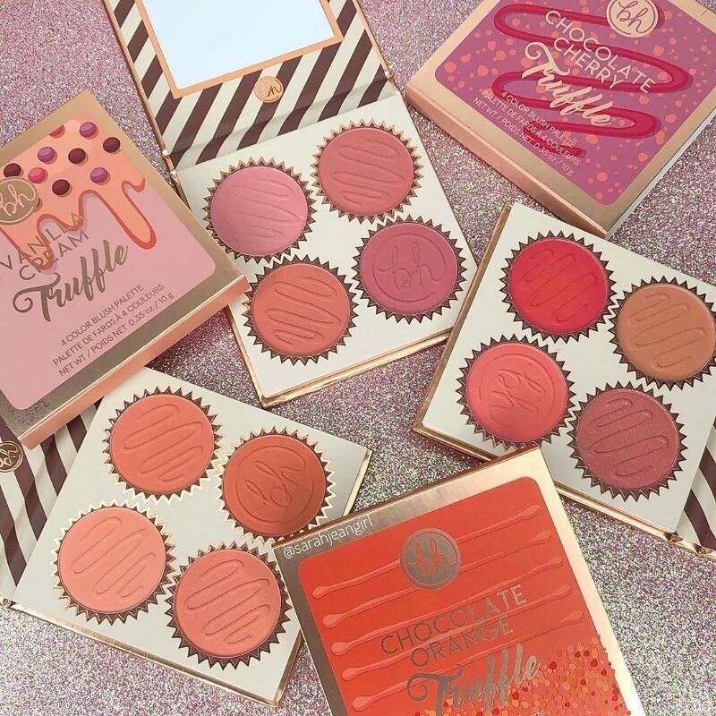 Bảng phấn má hồng 4 ô Bh Cosmetics Truffle Blush palette bhcosmetics bhcosmetic bh cosmetics bh cosmetic phấn trang điểm