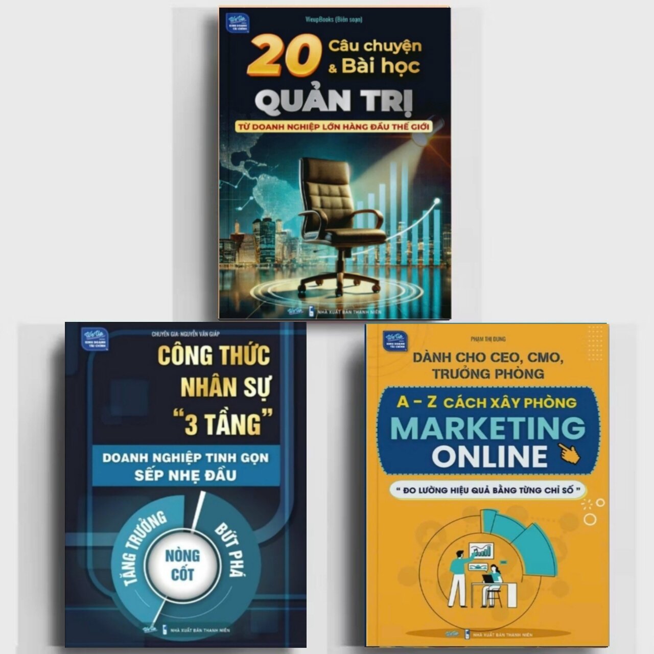 Bộ Công Thức Nhân Sự 3 Tầng Doanh Nghiệp Tinh Gọn Sếp Nhẹ Đầu, 20 Bài Học Quản Trị, A-Z Cách Xây Phòng Marketing Online Dành Cho CEO CMO Trưởng Phòng
