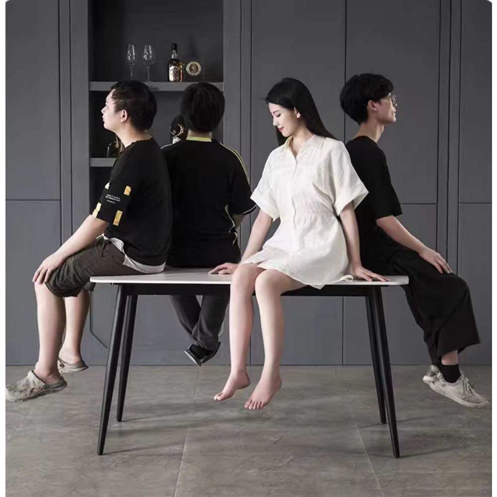 Bàn ăn mặt đá 130*70*75cm .