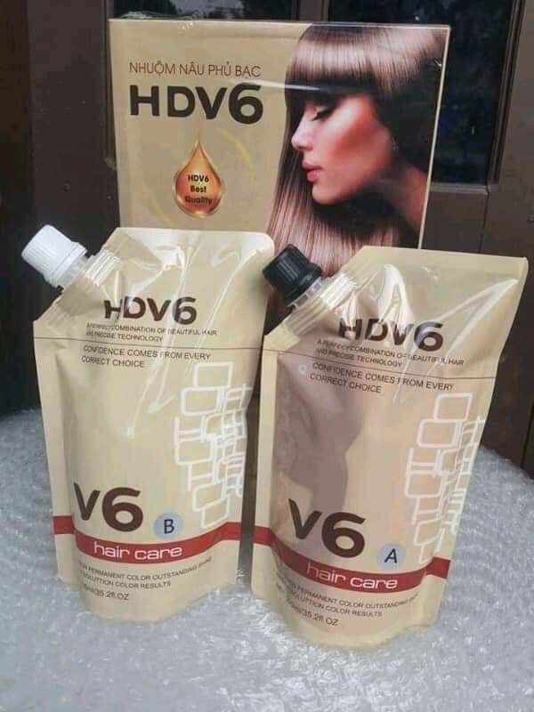 Nhuộm phủ bạc tóc cước với nhuộm nâu hdv6 ăn bạc
Ăn bạc 100%
Không cần pha chế
Mùi thơm. cặp 500mlx2
