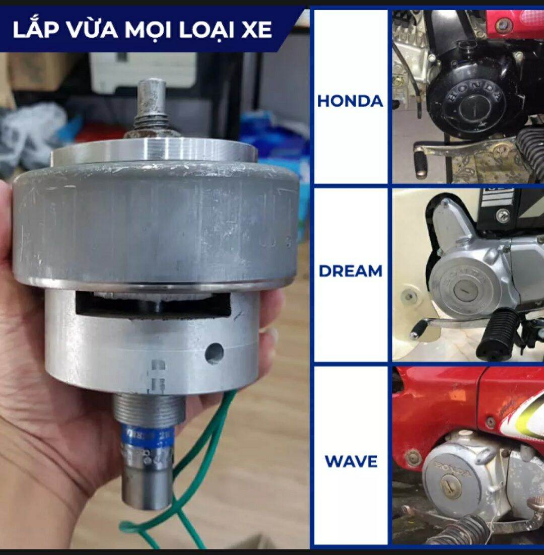 Củ phát điện lưới xe máy 220V công suất 500-1200W - Máy phát điện - máy phát - máy phát điện xe máy - máy phát điện gắn xe máy - máy phát điện gia đình - máy phát điện mini - máy phát