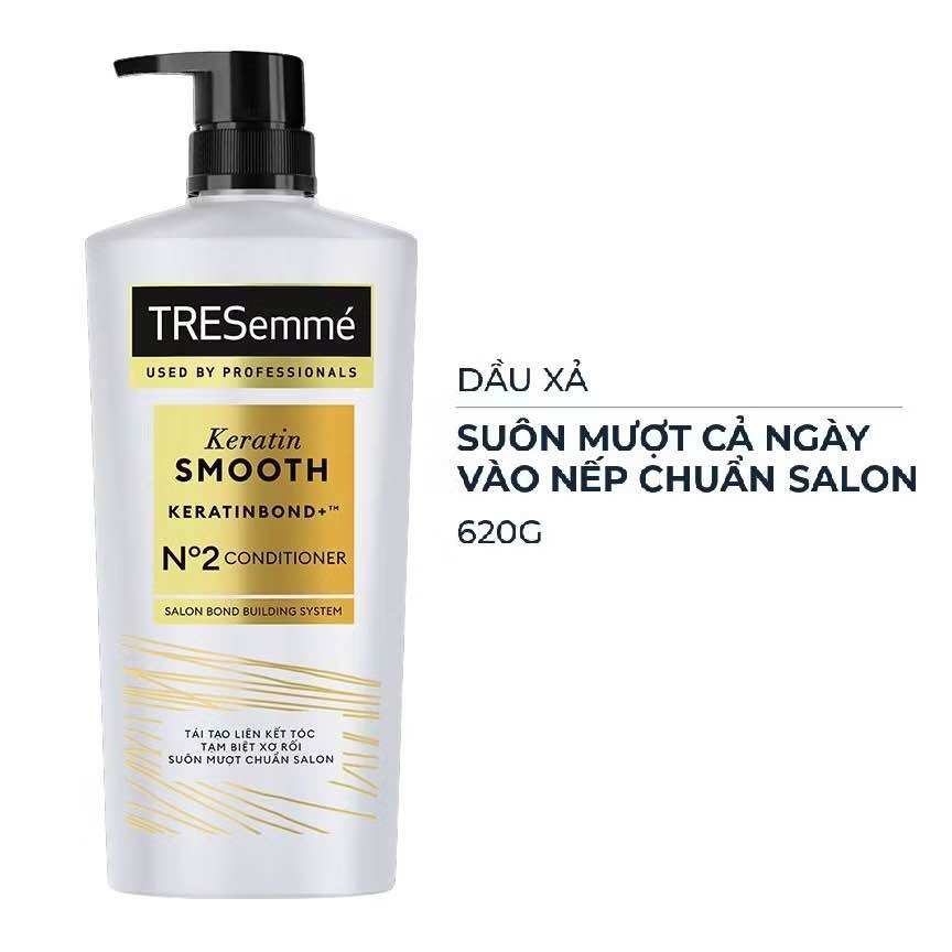 (Mẫu mới) Dầu gội TRESemmé chuẩn Salon cho tóc chắc sạch khỏe mềm mượt chai 640g