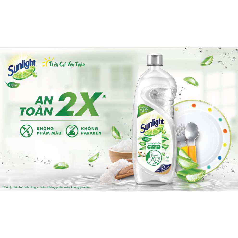Chai nước rửa chén Sunlight (400-750ml) đủ các hương