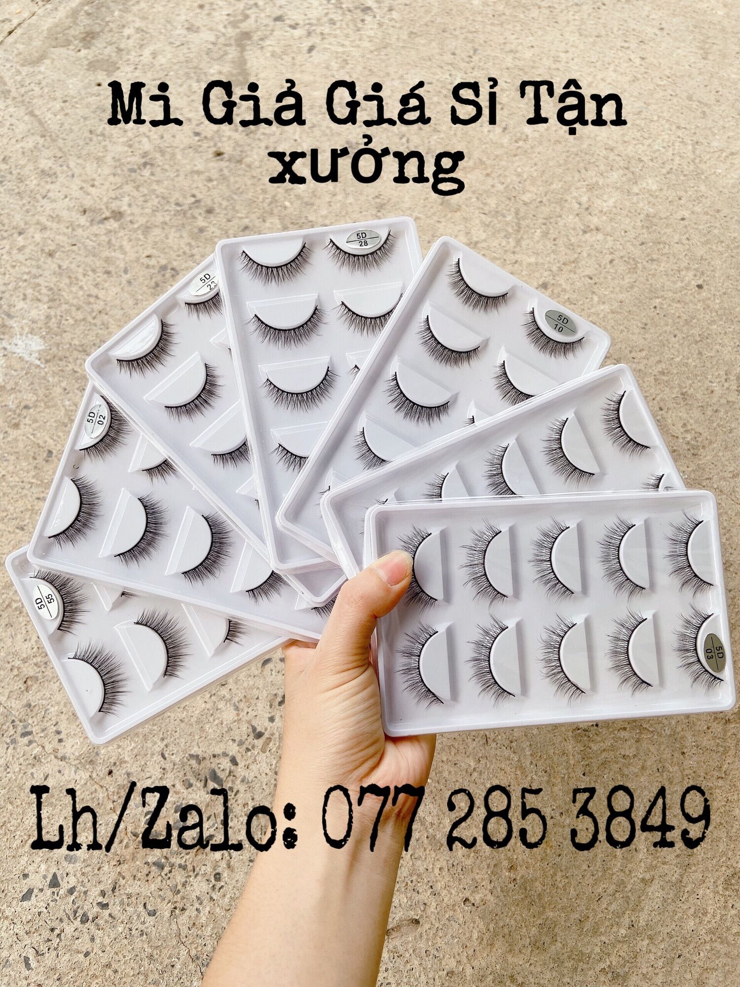 Lông Mi Giả 5D ( 5 Cặp ) Nhiều Mã