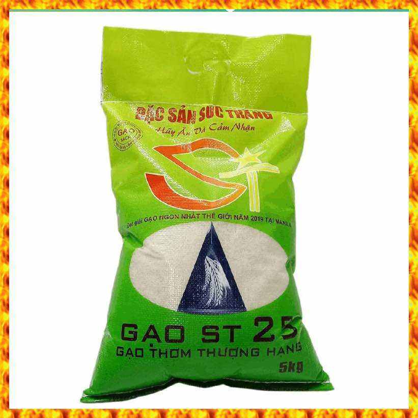 Gạo ST25 Dẻo mềm 5kg Đặc Sản Sóc Trăng
