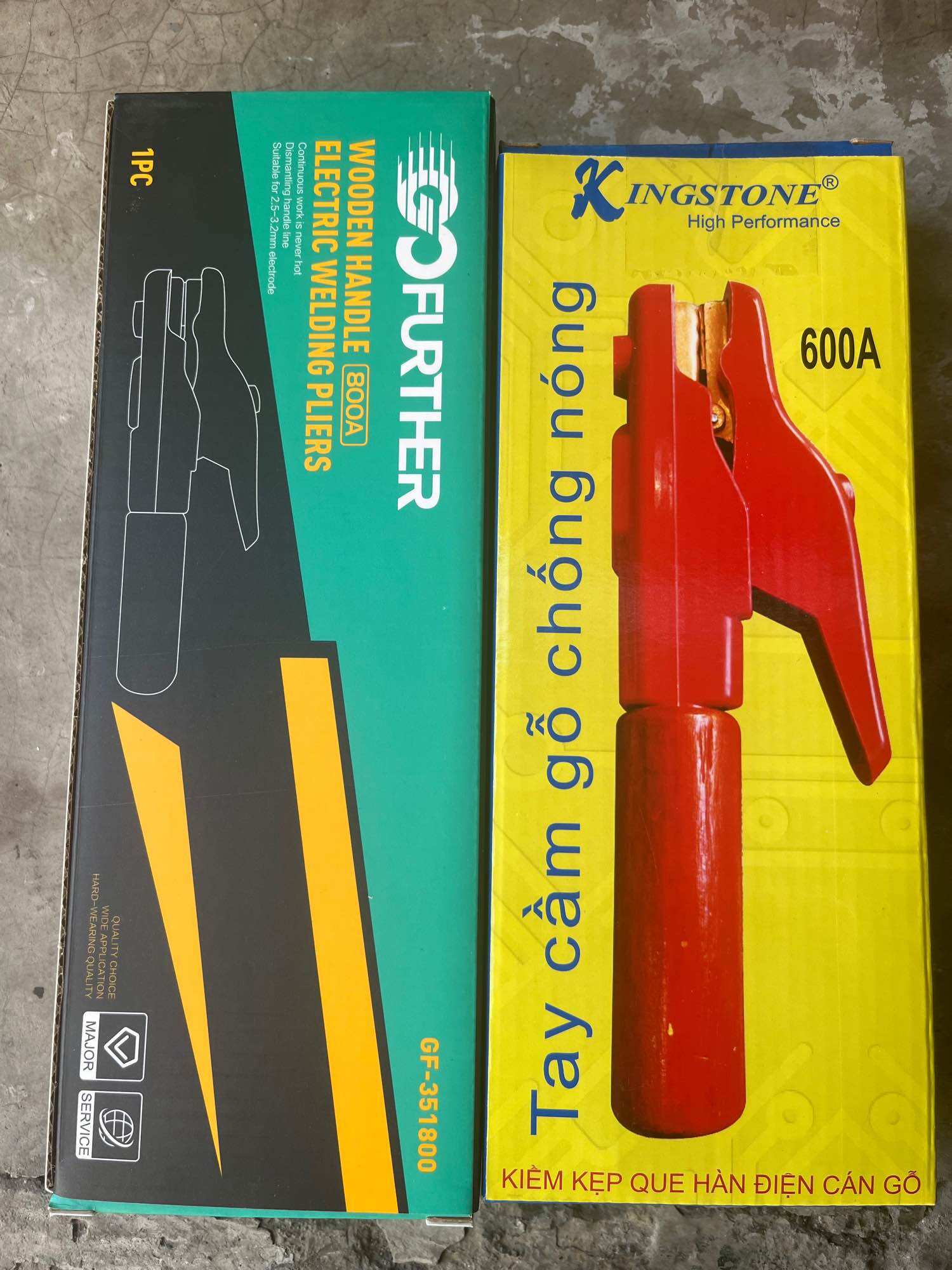 Kìm hàn cán gỗ chống nóng 600a-800a king stone