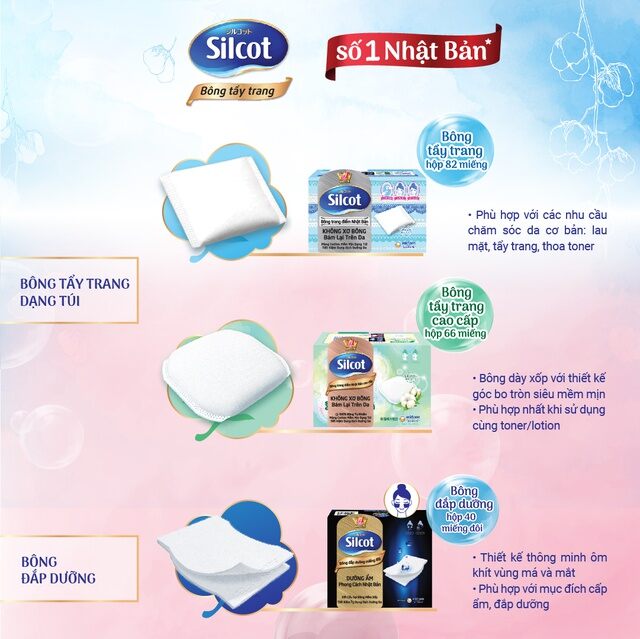 Combo 3 Bông tẩy trang cao cấp Silcot Premium 66