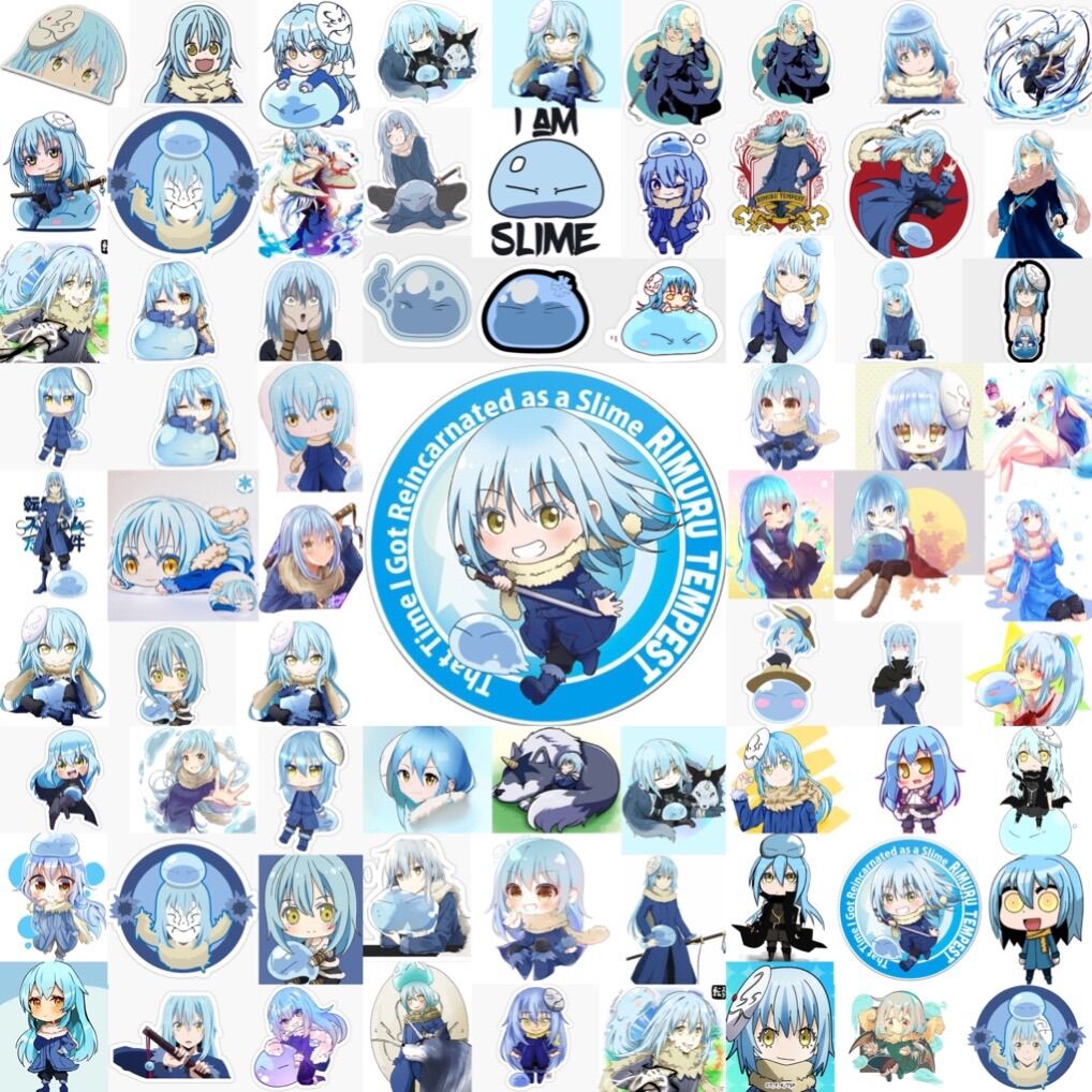 Sticker Rimuru tensei shitara slime datta ken 30-60 cái ép lụa khác nhau/ Hình dán Rimuru