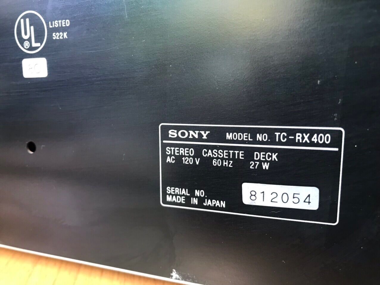 Đầu cassette DECK SONY CT-RX400 công xuất 27w