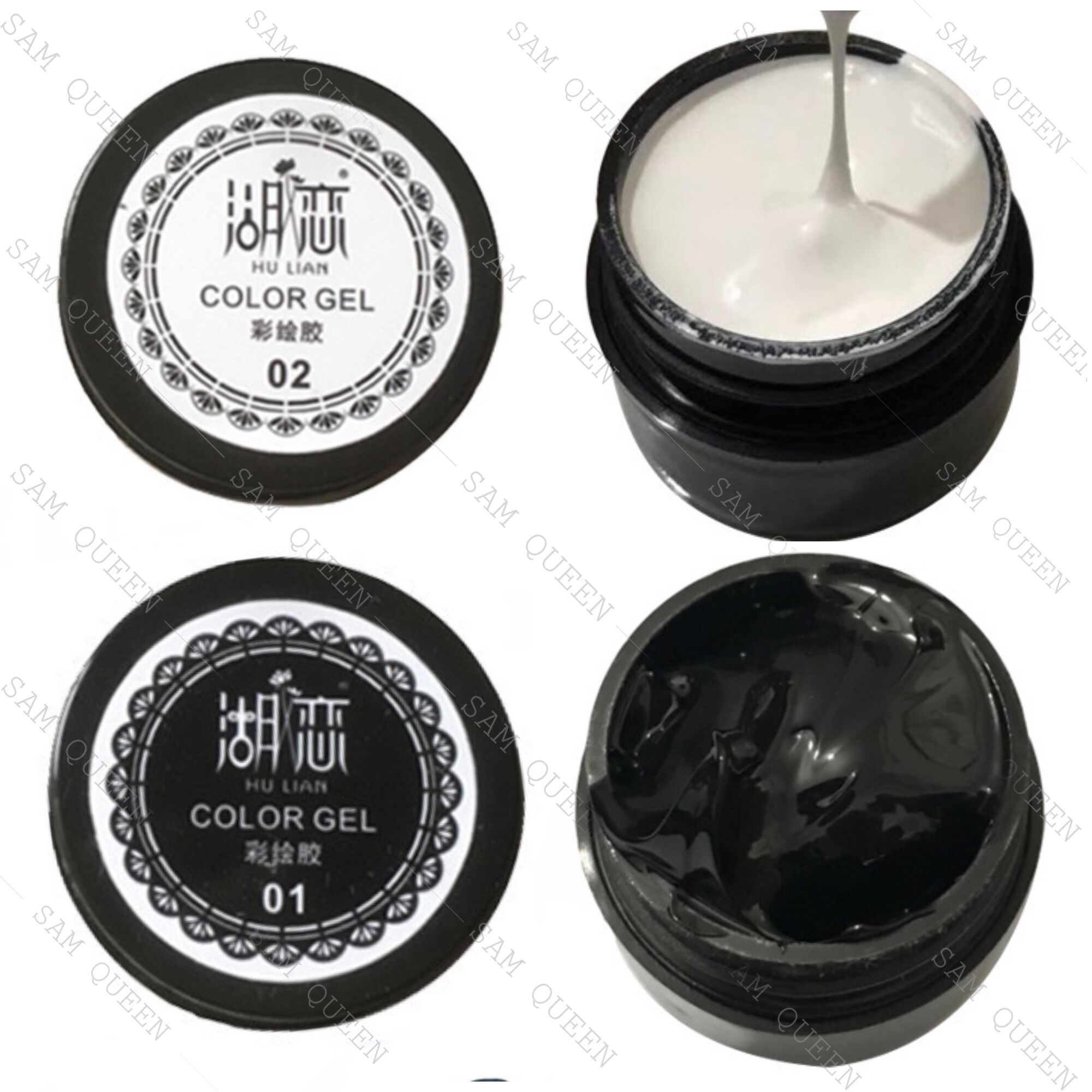Gel vẽ trắng - đen loại đặc dùng vẽ nét, viền