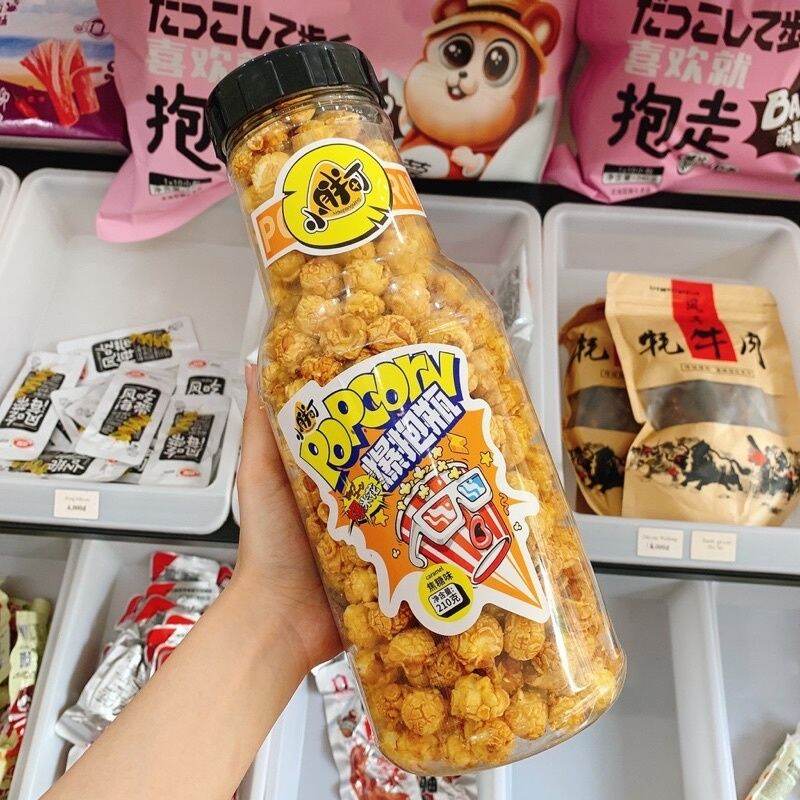 Một chai bắp nổ rang bơ Hongkong chai mini 210g