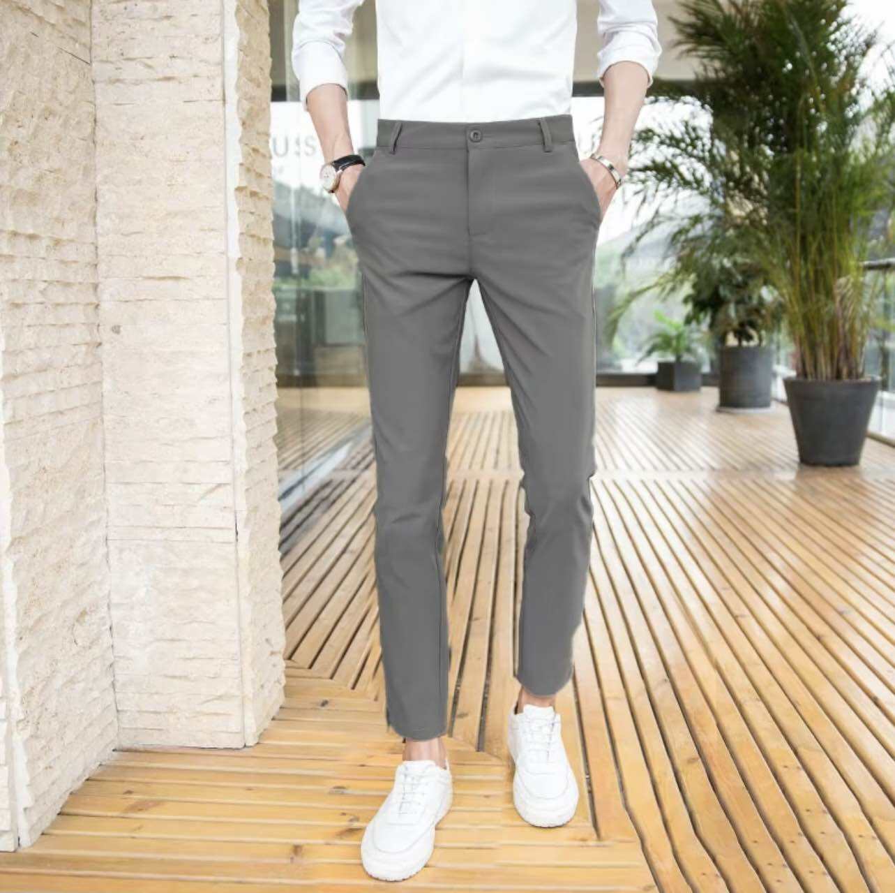 Quần tây âu nam dáng slimfit ,vãi cotton thun co giãn 4 chiều .Màu đen , xanh đen , xám đậm , xám lợt ,xám sáng.