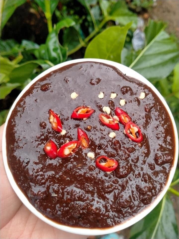 500gr mắm ruốc gia vị . Ăn kèm với trái cây