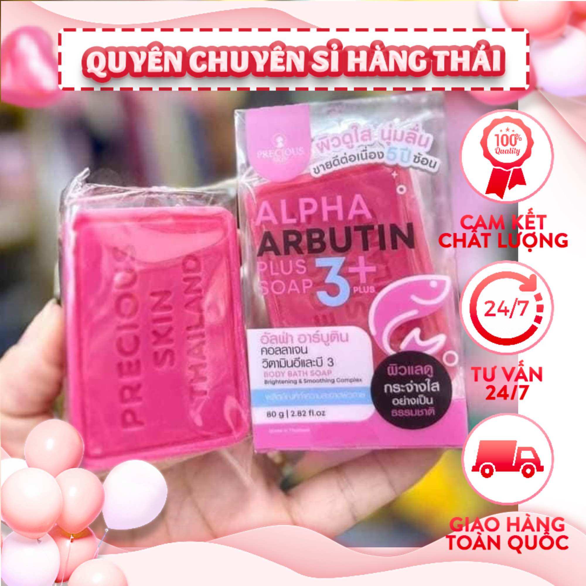 Xà phòng kích trắng alpha arbutin thái lan