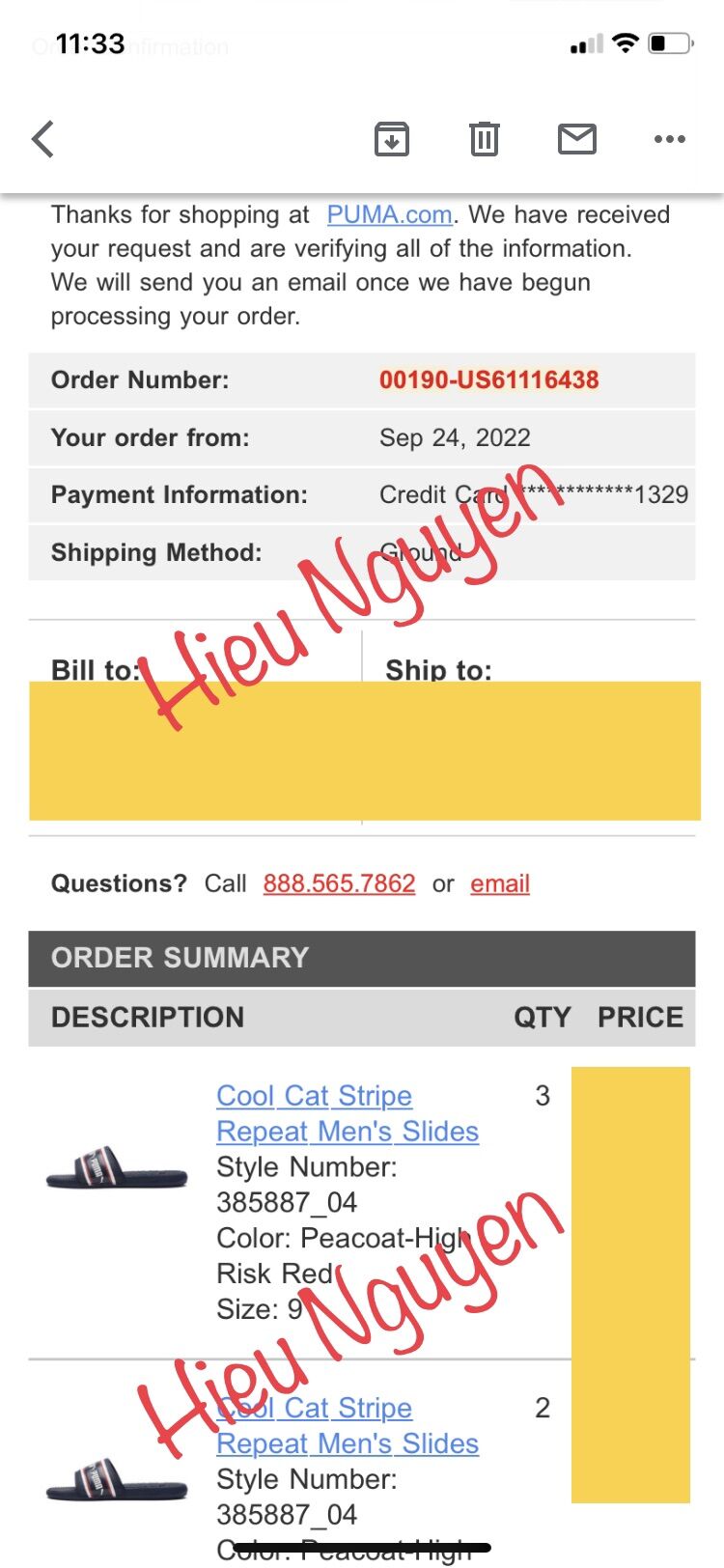 [AUTH-CÓ BILL] DÉP PUMA COOL CAT
