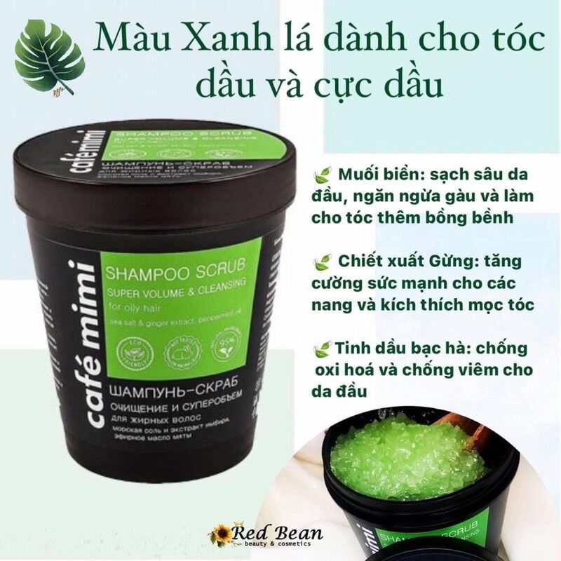 TẨY DA CHẾT TÓC CAFE MINI LÀM SẠCH NUÔI DƯỠNG TÓC