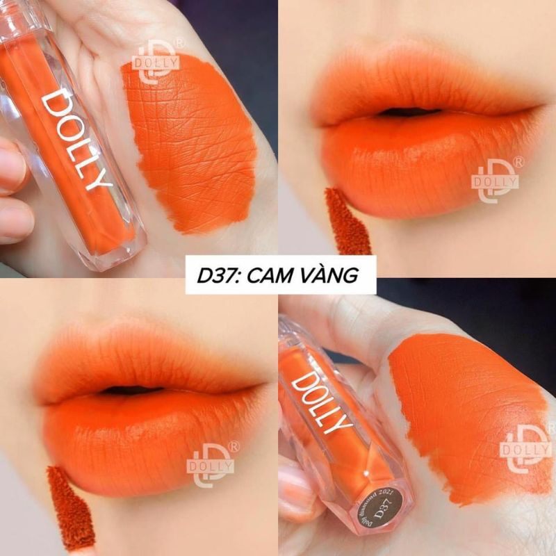 Cam tươi_Son kem Dolly super matte không chì mềm môi