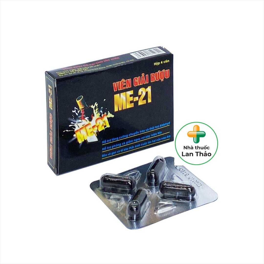 Viên uống giải rượu me 21 hộp 4 viên