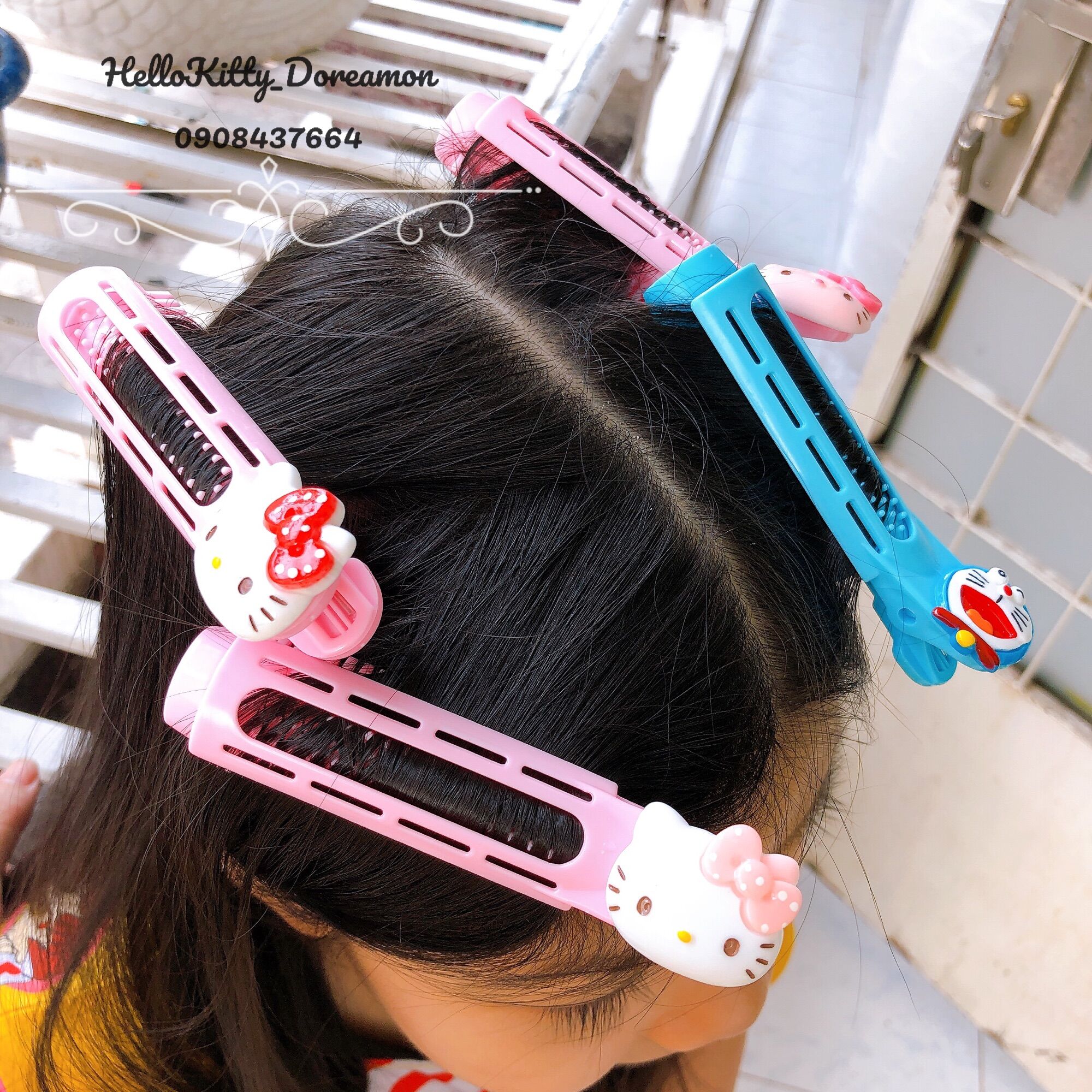 Kẹp xoăn tóc mái HelloKitty Doreamon
