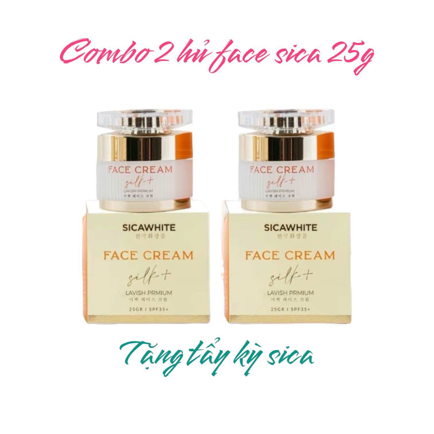 Combo 2 hủ kem face lụa sicawhite 25g -tặng 1 tẩy tế bào 100g cùng loại