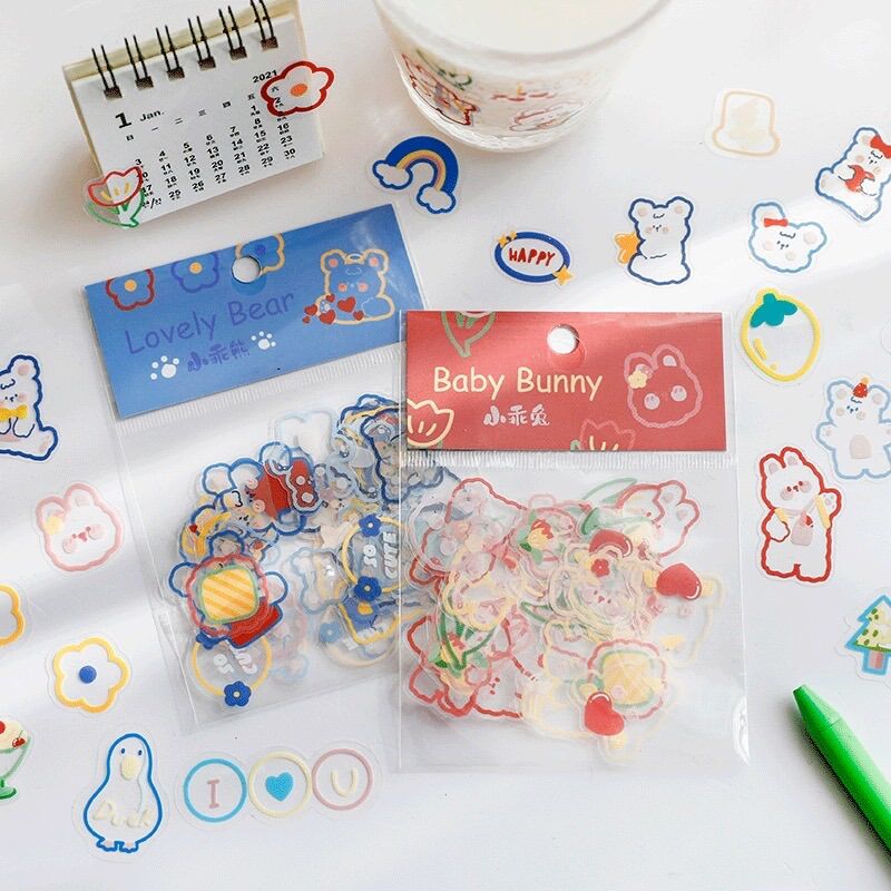 Set sticker màu sắc dễ thương