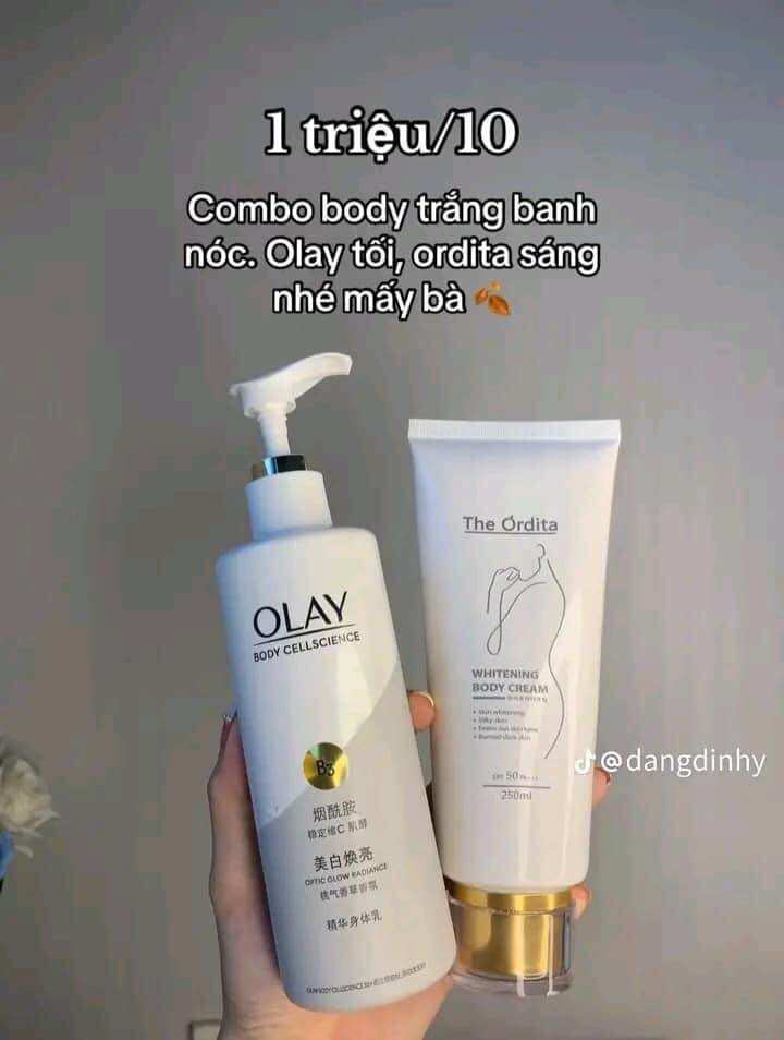 (Tặng mặt nạ) Combo Kem Ordita + OLAY B3 xám 90ml