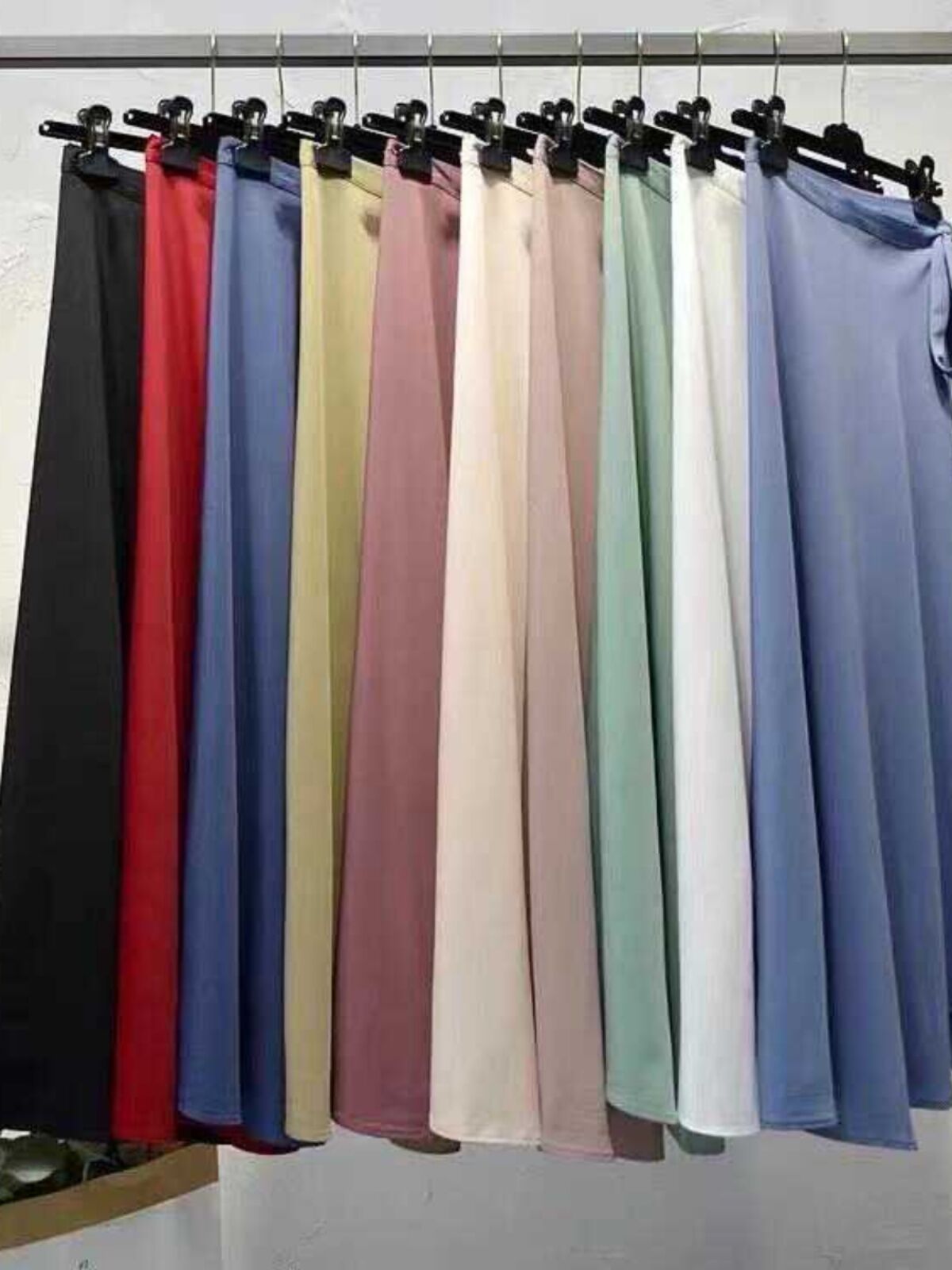 Váy Midi Xếp Ly Không Đối Xứng Cạp Cao Bằng Vải Voan Chống Nắng Cho Nữ Mùa Hè 2024 Váy Công Sở Phong Cách Hàn Quốc Chống Ánh Nắng