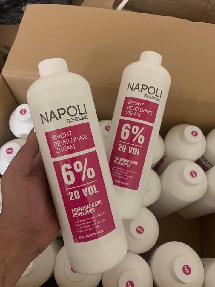 Trợ nhuộm Oxi Napolia chai 1000ml mùi dừa không sót da đầu