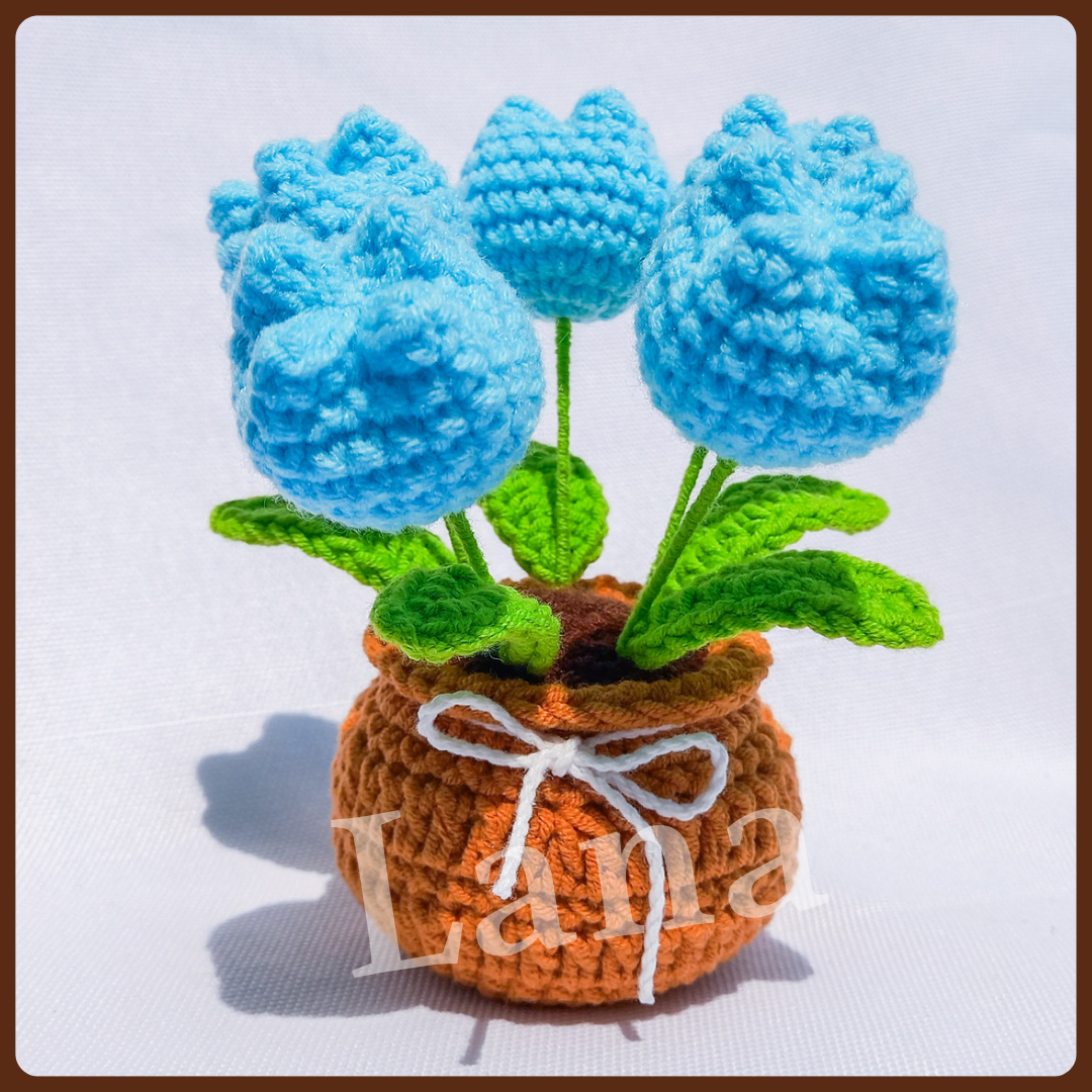 Chậu hoa TULIP để bàn trang trí/quà tặng (size to)