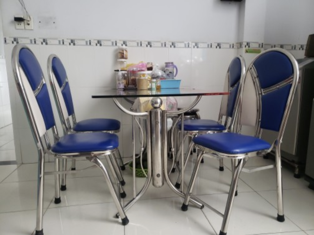 (Chất lượng) Ghế xếp Inox ngồi 50 cm - Nệm dày